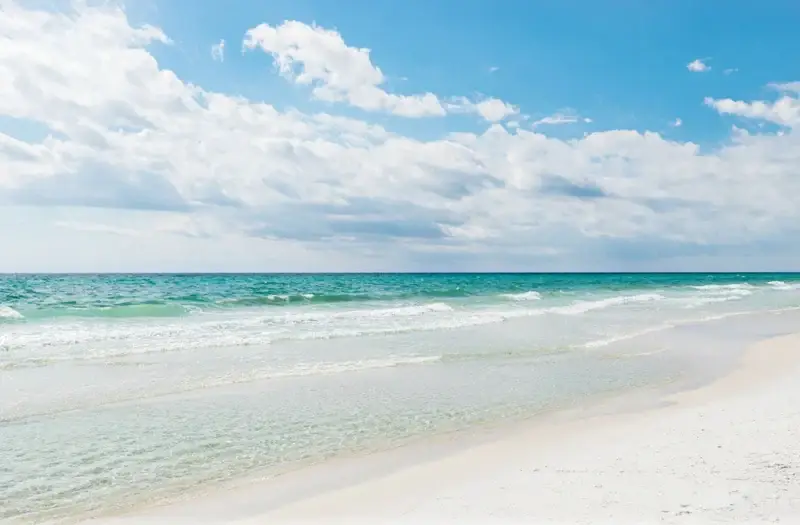 Blue Mountain Beach powdery white sand